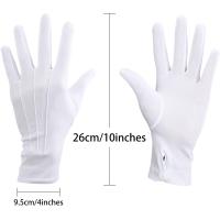 Buy cheap Tuxedo Guard 100% Cotton Uniform White Parade Gloves 8.1 Inches product