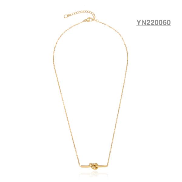 Buy cheap Unique Twisted Gold Necklace 40cm from wholesalers