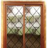 Buy cheap Decorative Door Inserts Wrought Iron Glass 12x12 Mm Black Steel Bar Light Transmittance from wholesalers