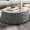 Buy cheap Microfiber Leather Round Rock Coffee Table Luxury Style ODM from wholesalers
