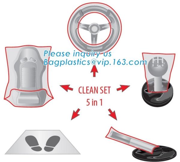 Buy cheap Protective automobile products steering wheel cover, Protector set steering wheel gearstick airbrake seat cover foot mat from wholesalers