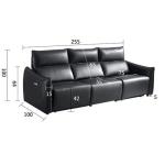 BN Modern Black Functional Sofa Lift Sofa Double Motor Headrest Seat Adjustable