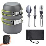 Outdoor Amenities Outdoor pot set for 1-2 people Portable camping cookware with