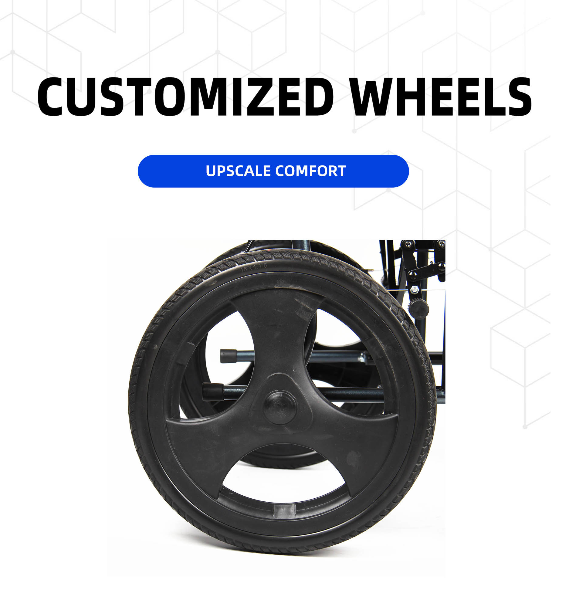 Customized Wheels Lightweight Easy To Carry and Store Foldable Manual Wheelchair With Flip-up Armrest