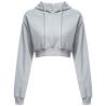 Buy cheap Long Sleeve Cropped Cotton Drawstring Crop Top Hoodie Pullover from wholesalers