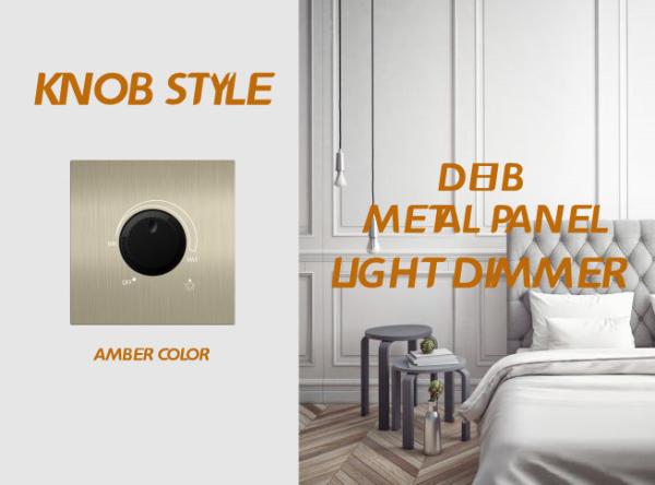 Buy cheap Metal Panel Light Dimmer Switch Amber / Red Copper Color For Home / Hotel from wholesalers
