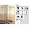 Buy cheap Bathroom Sliding Door System 109, Stainless Steel 304, Satin MIrror, glass sliding door from wholesalers
