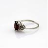 Buy cheap Fashion 925 Silver 7mmx9mm Oval Garnet Ring with Cubic Zirconia(R257) from wholesalers