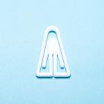 A Shape Small Plastic Paper Clips , 1.3 Inches Clear Plastic Paper Clips