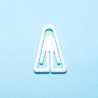 Buy cheap A Shape Small Plastic Paper Clips , 1.3 Inches Clear Plastic Paper Clips product