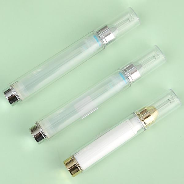 Plastic Syringe Airless Bottle 10ml 15ml Empty Airless Cosmetic Serum Pump