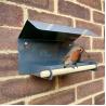 Buy cheap Rain Cover Roof Bird House Frame Wall Mounted Garden Locker Bird Feeder in Black Steel from wholesalers