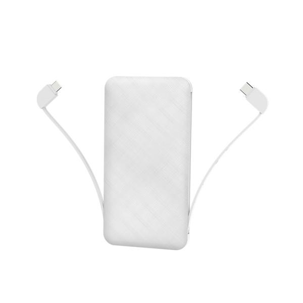 Buy cheap Inbuilt Cable 10000mAh 210g Ultra Slim Power Bank from wholesalers