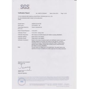 Yuyao Sanxing Mechanical & Electrical Technology Co., Ltd. Certifications