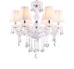 6 lights White Crystal chandelier Dining room Kitchen Bathroom Lamp Fixtures (WH