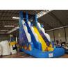 Buy cheap Children / Adult Blue Inflatable Water Slide With Two Lane 1 Year Warranty from wholesalers