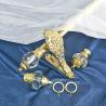 Buy cheap Luxury Gold 2 Meter Pipe Curtain Rods With Accessories 28mm Capped Crystal Finial from wholesalers