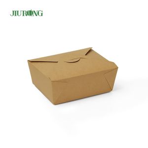 China Jiurong Folding Biodegradable Disposable Paper Containers With Lids on sale