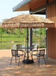 Courtyard Beach Parasol With Straw Thatch
