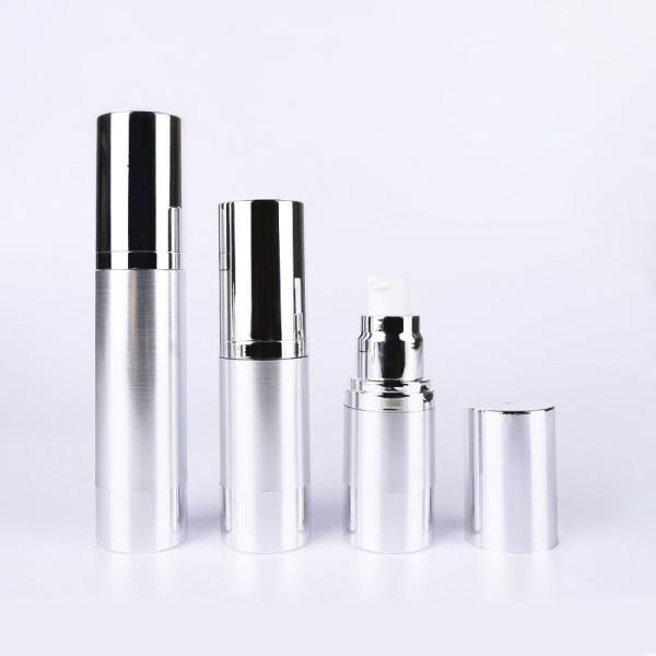 Buy cheap Frosted 15ml 30ml 50ml Airless Cosmetic Bottles Silver Plating Carton Packing from wholesalers