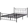 Buy cheap OEM Black Iron Double Bed , Iron Double Bed Frame Smooth Finish Edges from wholesalers