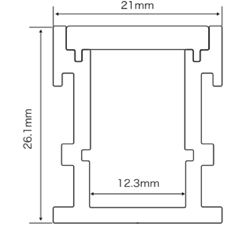 21*26mm LED Linear Light IP65 IK10 Waterproof Floor Lighting LED Aluminium Profile