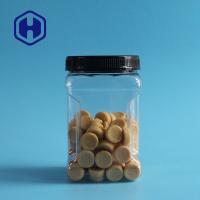 Buy cheap 850ml Bpa Free Square Plastic Grip Jar With Lid PET Food Packaging product