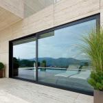 Customized Color Design Aluminum Double Glass Sliding Door Frameless