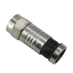 Buy cheap Black Ring CCTV CATV Coaxial Cable F Connector , Male Compression Adaptor from wholesalers