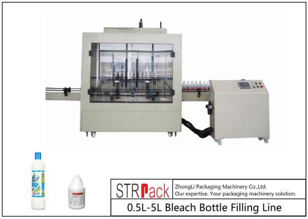 Buy cheap Anti Corrosive Automatic Liquid Filling Machine , 84 Disinfectant / Bleach Filling Machine from wholesalers