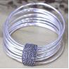 Buy cheap Women Nine Rows 925 Sterling Silver Marcasite Charm Bangle Bracelet(SY50013) from wholesalers