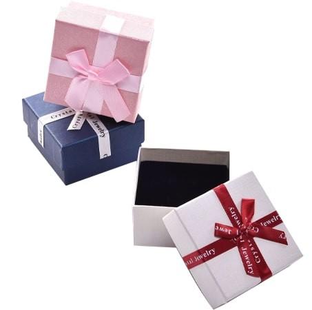 Buy cheap Small CMYK Fresh Gift Box Necklace Earring Clip PMS Jewelry Bow Box Carton from wholesalers