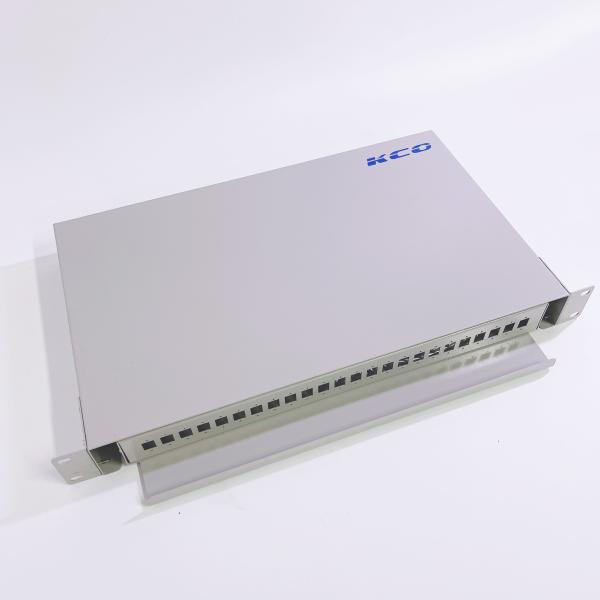 Buy cheap 19'' Indoor Fiber Optic Terminal Box 24 Ports Rackmount Fiber Optic Patch Box from wholesalers