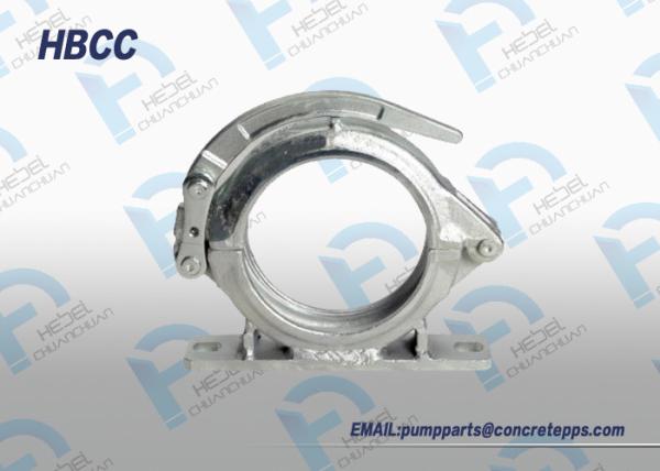 Buy cheap DN125 mounting Lever clamp coupling for concrete pump pipe, snap clamp with base from wholesalers