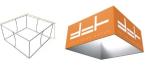 Promotions Hanging Trade Show Displays And Ceiling Sign With Tension Fabric