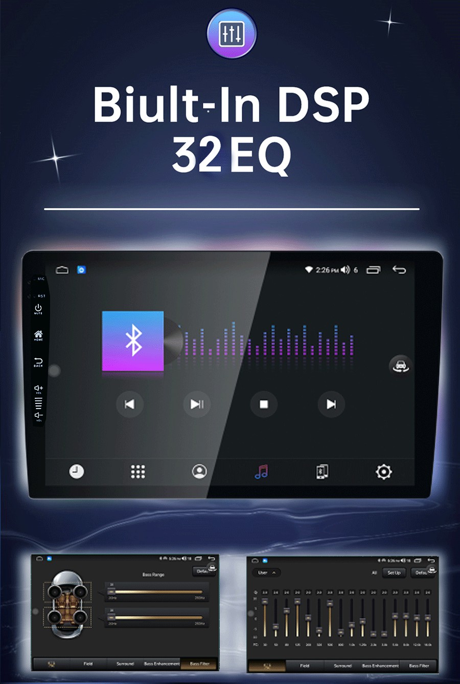 1280*800 Resolution 4G Car Radio for Mitsubishi Lancer 2007-2012 Navigation GPS and Carplay Ready