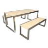 Buy cheap EN840 Certificate L2130mm Metal And Wood Garden Table from wholesalers