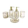 Buy cheap Vintage Ribbed Glass Bathroom Accessories Mercury Effect Round Shape from wholesalers