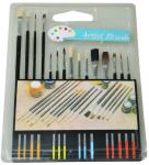 Fine Artist Painting Brushes Set 15pcs Or 10pcs Wooden / Plastic Handle