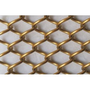 Buy cheap Color Electroplated Woven Wire Mesh Partition Walls Decorative Brass Mesh Screen from wholesalers