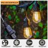 Buy cheap 10m LED Festoon String Light Commercial Grade Waterproof Dimmable Outdoor Garland Globe Bulb Decoration Patio Hanging Lights from wholesalers
