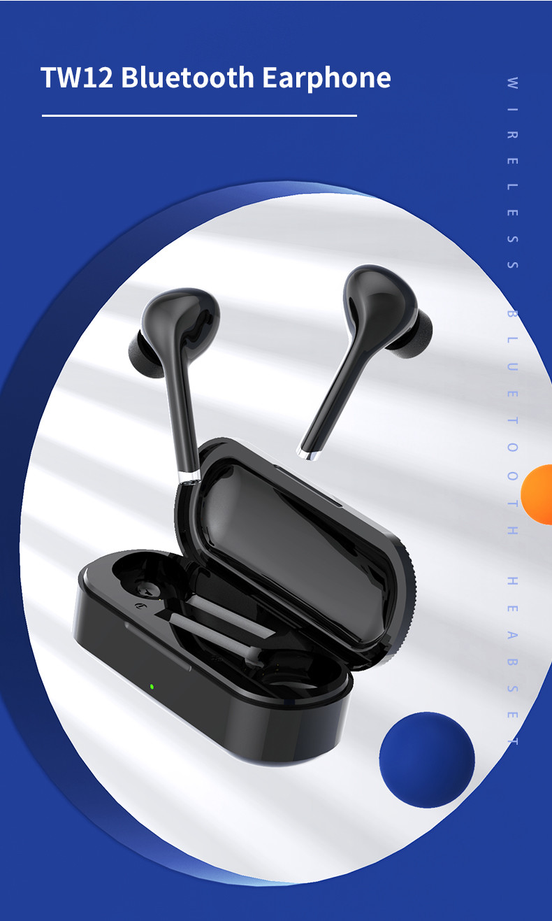 Cellphone Auto Connect TW12 Small Wireless Bluetooth Earbuds