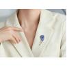 Buy cheap Brooch Sapphire Virgo Necklace 0.25ct Diamond Feather Pendant from wholesalers