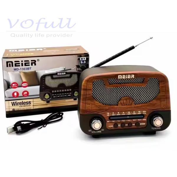 Buy cheap Vintage Wooden Radio Player with Portable Rechargeable Battery and 3 Bands from wholesalers