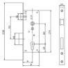 Buy cheap Aluminum / Zinc Alloy Security Rim Lock 725-D For Home Entrance ISO9001 from wholesalers