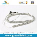 Gray Fishing Spiral Cord Tool Holder Rope W/Metal Hooks