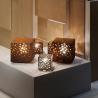 Buy cheap Outdoor Geometric Rusty Corten Steel Outdoor Floor Light With Cubic Lampshade from wholesalers