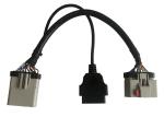 RP1226 Gray 14 Pin Male To RP1226 Female And 16 Pin OBD2 OBDII Female Splitter Y