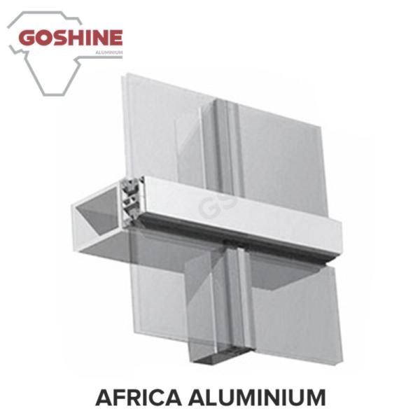Quality White powder coating 6063 t6 glass aluminum curtain wall profiles for Maldives for sale