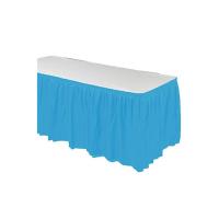 Buy cheap KINSHUN Plastic Table Skirt Rectangle Light Blue Color Party Table Skirt product